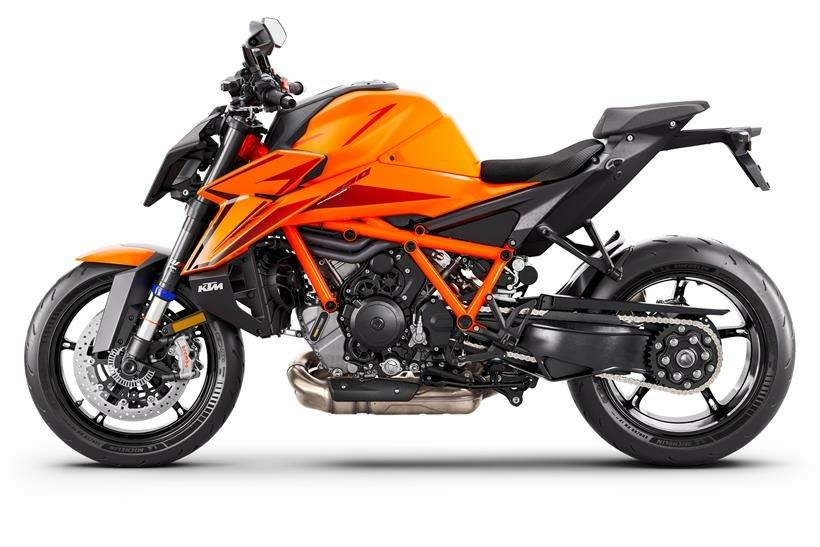 Protection Chute Pour KTM 1390 Super Duke R/Evo 2024 - Slider Axe Arrière, Alliage Aluminium CNC, Couleur Orange/noir